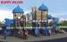 Red Blue Yellow Outdoor Playground Equipment For Park 1040 x 550 x 540