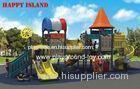 Orange Brown Green Outdoor Playground Equipments For Kids Imported LLDPE