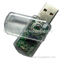 Transparent Swivel USB memory