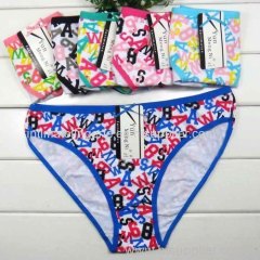 2015 New printed brief soft lady bikini stretch cotton women underwear lady boyshort lady panties lingerie intimate