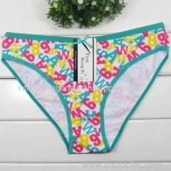 2015 New printed brief soft lady bikini stretch cotton women underwear lady boyshort lady panties lingerie intimate