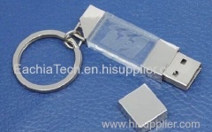 PMMA usb flash drive with keychain