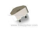 White usb 3 pin plug adapter UK Plug Portable Mobile Charger
