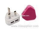 110V -240V 5V 2.1A Dual USB Wall Adapter Mobile Charger For Traveling