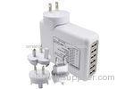 5V Tablet Universal Travel Plug 7400mA 6 USB Ports With 4 Changeable