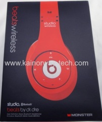 Beats On-Ear Adjustable Noise Isolation Studio Wireless Bluetooth Headphones Red