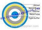 Optical Fiber Cable Armored Simplex With Flexible Metal Tube and Braid For FTTX