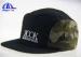 Custom Camo 5 Panel Cotton Camp Snapback Cap With Rook Logo On Front