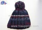 Assorted Jacquard Stripe Pattern Knit Beanie Hat with 100% Acrylic