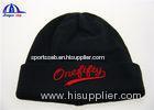 Fashion Adult Man Winter Knitted Beanie Hats Black with 100% Acrylic Fabric