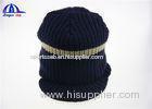 Black Withe Jacquard Stripe Knitted Beanie Hats with Customized Size and Color