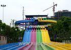 Long Competition Huge Fiberglass Water Slides with 4 Lane / 6 Lane / Multi Lane