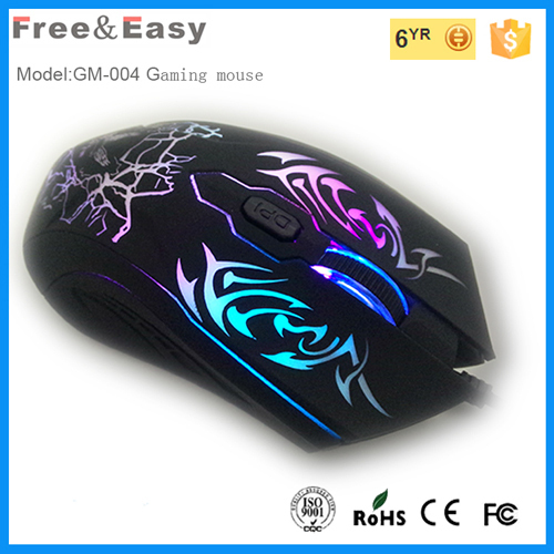 Led lighting 6 keys wired game mouse