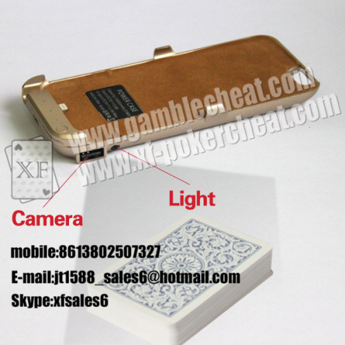 2015 XF Newest Iphone 6 cover power bank IR camera for poker analyzer|marked cards|cheat in gamble