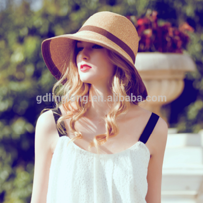 Factory Price Foldable Straw Fedora Hat