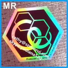 Cheap custom hologram sticker with pet material