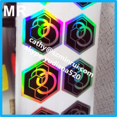 Cheap custom hologram sticker with pet material