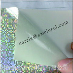 China top self adhesive vinyl material factory Shenzhen Minrui wholesale a4 size hologram destructibl label paper roll