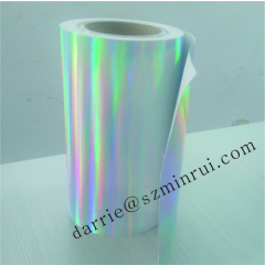 China top destructive Hologram vinyl paper factory wholesale hologram destructibl label paper rolls and sheets