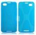X line Pattern TPU Gel Blackberry Cell Phone Cases Blue Anti - scratching