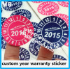 ultra destructible vinyl custom printing round year warranty sticker for electronic