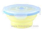 Eco - friendly Durable Portable Folding silicone baking bowl With Plastic Lock Lid