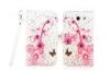 Print Flower PU Cell Phone Wallet Cases With Strap For Samsung Galaxy S3 i9300