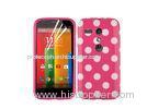 Colorful Polka Dots Soft TPU Gel Case For Motorola Moto G With Free Screen Protector