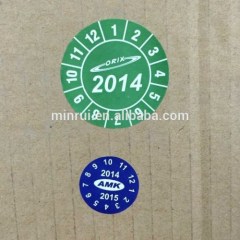 Colorful Round Destructible Anti-counterfeiting Label Custom Destructive Vinyl Labels