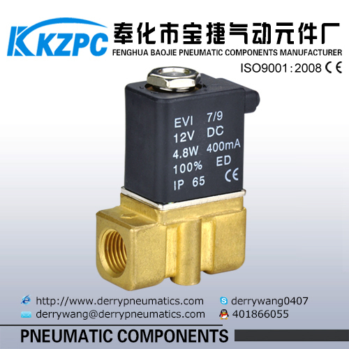 12V to 220V AC/DC Brass body 2P025-08 1/4" Bore size Magnetic Valve