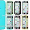 Fashion Water Resistant PU + PC Wrap Up Iphone Protective Cases Yellow / Blue