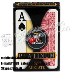 Modiano Platinum Acetate Jumbo Index Poker Size 100% Plastic Playing Card for poker cheat