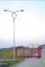 Aluminum double arm street light pole lamp pole