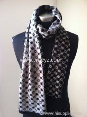 Men's Bicolor Jacquard Cotton Viscose Scarves