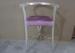 Pink Fabric Gorgeous Modern Wood Bar Chairs In Silver Leaf Finished