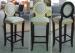 Kitchen Circular Modern Breakfast Bar Stools / Solid Wood Frame Bar Stools