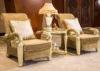 Indoor Luxury Hand Carved Wooden Lounge Chair With Gold Leaf Decorative