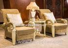 Indoor Luxury Hand Carved Wooden Lounge Chair With Gold Leaf Decorative
