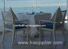 Island Resort White Square Ash Wood Dining Table 80 80 With Armchair