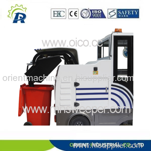 Industrial discharging road sweeper