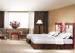 Zebrano Veneer Finished Inn Black Wood Frame High End Bedroom Furniture