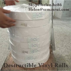 Over 14years Certificate Support Very Strong Adhesive Ultra Destructible Vinyl Rolls Manufacturer