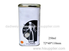 250ml Rectangle Metal Oil Tin Can