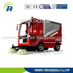 Industrial sanitation floor sweeping car