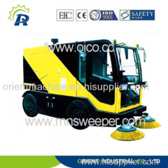 Industrial sanitation floor sweeping car