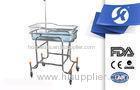 Mobile Stainless Steel Frame Pediatric Hospital Bed With Plastic Crib