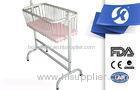 Powder Coated Steel Hospital Baby Bassinet With Silent Transportation