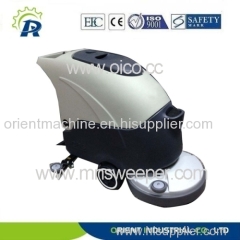 Industrial electric hand push floor scrubber