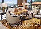 Custom Made Wood Fabric Hotel Lobby Sofa Set For Reception Center