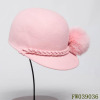 Pink Color Lady Wool Felt Hats Pink Wool with Character
